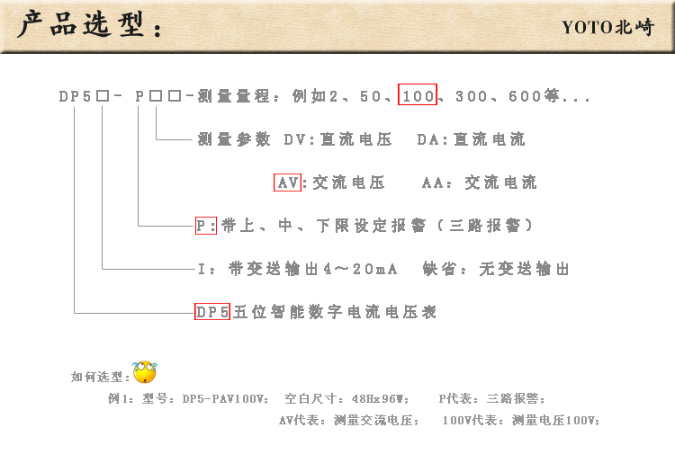 6、DP5數(shù)顯電流表電壓表