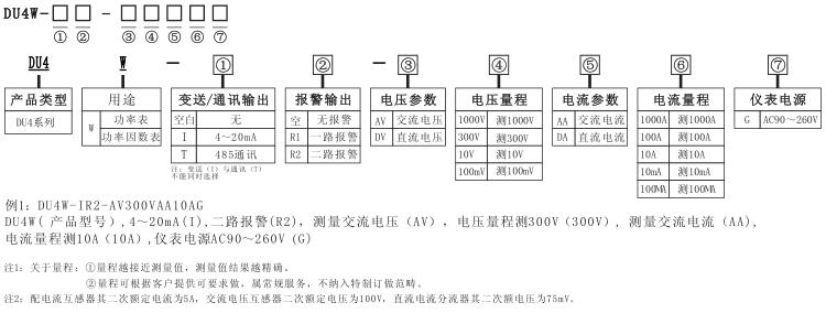 DU4-W數(shù)顯功率表 型號